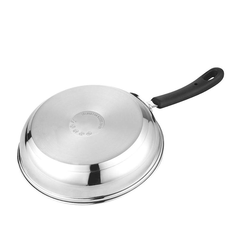 paistinpannu wok ruostumattomasta teräksestä kansi